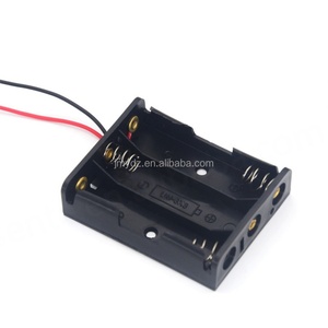 5 #   Boîte à piles 3 cellules 3AA 5 #   Support de batterie 3 cellules avec fil de 10 cm, rivet en fer, ressort en fer - Product Image 1