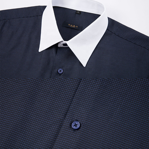<span class=keywords><strong>Camicia</strong></span> da Uomo Daro di Alta Qualità, Formale a Quadri, con Polsino Singolo a Contrasto, Manica Lunga e <span class=keywords><strong>Colletto</strong></span> <span class=keywords><strong>Dritto</strong></span> a Punta - Product Image 4