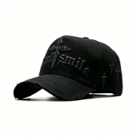 Casquette de baseball en daim brodée 5 panneaux OEM/ODM G5 Qualité X Sad Boyz Rude Awakening pour hommes