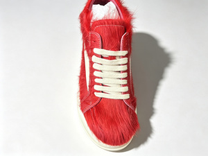 Sneakers plateforme multicolores en crin de cheval, bout rond, style lacets - Product Image 2