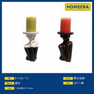 Resina di lusso decorativo nero bianco figurine arte artigianato stile W8 L8 H14cm accessori per soggiorno all'ingrosso decorazione per la casa - Product Image 1