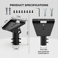 Support triangulaire réglable robuste, résistant aux intempéries, avec revêtement en poudre, pour montage Starlink sur toit, camping-car, terrasse, réception de signal améliorée