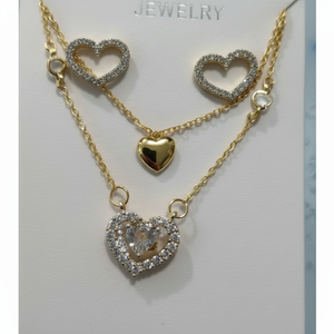 Due pezzi eleganti gioielli moda donna Design alla moda lega di alta qualità durevole senza nichel per abiti da festa zircone principale - Product Image 1