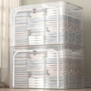 Có Thể Gập Lại Vải Lưu Trữ Không Gian Hộp Dễ Thương Stackable Vải Du Lịch Vải Lưu Trữ Organizer Cho Quần Áo