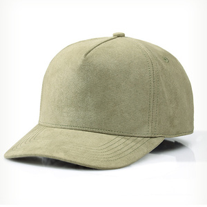 도매 하이 크라운 5 창 모자 성격 스웨이드 사용자 정의 로고 일반 자수 야외 야구 모자 - Product Image 3