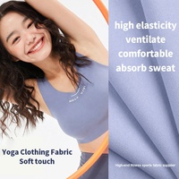 Tela de Jacquard de Nailon de Alta Elasticidad con Bolsillos Acanalados para Ropa Deportiva, Yoga, Pantalones Anchos, Vestidos, Tejido de Punto