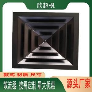 Xin Chaofeng Square Diffuser 300x300 To 600x600mm Ceiling Mount White ABS Aluminum Alloy Ventilation Air Outlet - Product Image 4