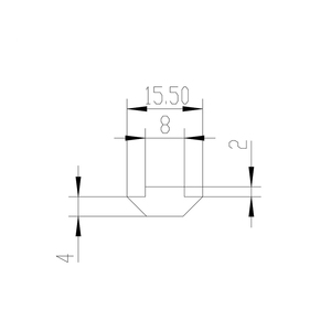 Matériau de type T #9117 en acier au carbone faisant 180 degrés à l'intérieur du connecteur de coin matériel t fente c - Product Image 1