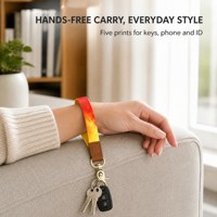 Porte-clés personnalisé en polyester avec sangle en tissu imprimé par sublimation, clip en cuir PU et crochet métallique – Vente en gros OEM pour fabricants