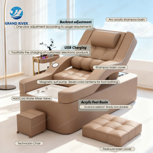 صالون أو صالون غسيل الشعر رأس سبا كرسي الشامبو السرير قابل للطي كهربائي رفع باديكير ياباني رئيس سرير سبا لصالون الشعر - Product Image 5
