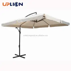 Uplion 정원 안뜰 금속 사각 측 옥외 우산 수영장 바나나 공가 우산