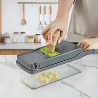 12 in 1 Alat Pemotong Sayur Manual Mandoline Slicer Pemotong Bawang Multifungsi Pemotong Buah dan Sayuran Peralatan Dapur