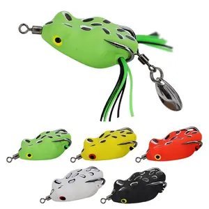 high quality fishing mini frog lure With sparkles simulation color silk Silica Gel small frog wholesale