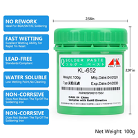 KL-652 KELLYSHUN 100g de pâte de flux de soudure non propre Flux de colophane sans plomb pour flux de soudage BGA/SMD/téléphone à des fins diverses