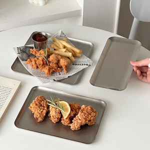 Großhandel 304 Edelstahl Rechteckige Servierplatte für <span class=keywords><strong>Korean</strong></span> BBQ Restaurant Café und Zuhause - Product Image 2