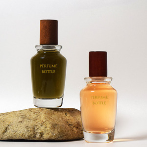 Bơm phun chai thủy tinh nước hoa không thường xuyên 50ml uốn chai nước hoa dọc chai nước hoa rỗng với bìa gỗ - Product Image 3