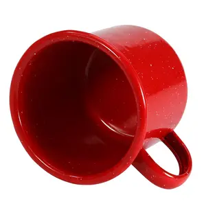 Bulk-Preis benutzer definierte 9cm rot blau grün Speckle Optik voll farbig Camping Emaille Tasse USA