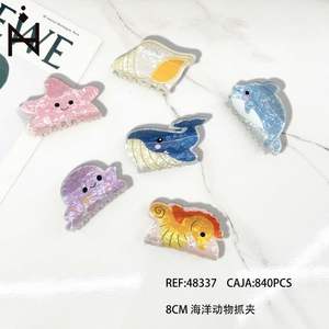Iave Fermagli per capelli a forma di animali marini 8 cm, design simpatico a cartoni animati per bambini e donne - Product Image 1