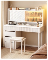 Coiffeuse en bois massif avec tiroirs, meuble de rangement moderne et simple pour chambre à coucher, coiffeuse multifonctionnelle pour chambre principale