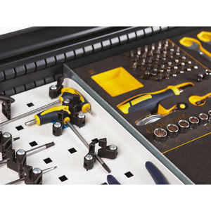 Fami GARAGE026 modular <b>furniture</b>, steel top with drawers and <b>trolley</b>, 1428mm - Product Image 4