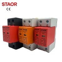 Parafoudre DC 500V 600V 1000V T2 2P 3P 4P 20KA 40KA pour système solaire photovoltaïque, protection contre les surtensions sur rail DIN