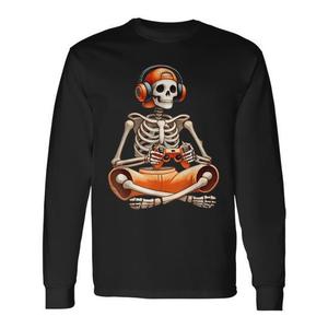 Camiseta de manga larga con diseño de videojuego Skeleton para niños y hombres, disfraz de Halloween - Product Image 1