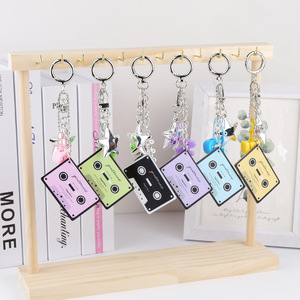 Mengda portachiavi <span class=keywords><strong>a</strong></span> cassetta colorata decorazione creativa con stella in stile ornamento da appendere per studenti accessorio chiave - Product Image 1