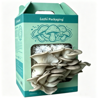 Coffrets cadeaux écologiques pour kits de culture de champignons, boîtes d'emballage biodégradables en papier pour la culture de champignons