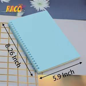 Cuaderno espiral A5 de plástico grueso, tapa dura de 7mm, 4 colores, 80 hojas-160 páginas, diarios para estudio y notas