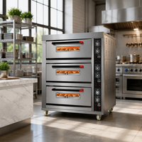 Four à pâtisserie commercial, contrôle précis de la température, acier inoxydable, convection pour pain et pizza