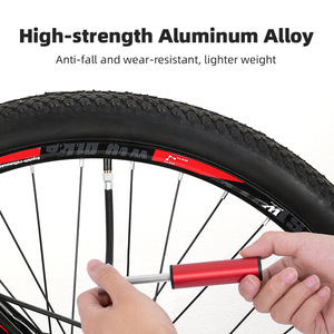 Pompe à vélo portable Yueli, mini, légère, en alliage, avec tuyau externe et aiguille à bille pour vélo de route et VTT - Product Image 4