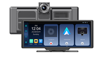 Caméra vidéo DVR de voiture à double objectif 4K de 10,26 pouces, enregistreur, GPS Navi, WIFI 5G, rétroviseur, émetteur FM pour CarPlay compatible