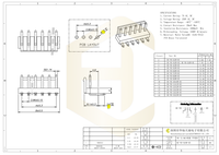 Connecteurs à sertir pour carte PCB, bornes et accessoires en laiton HC-VH-3A2W-M, pas de 3,96 mm, à broches courbées, 30 V CC 1 A