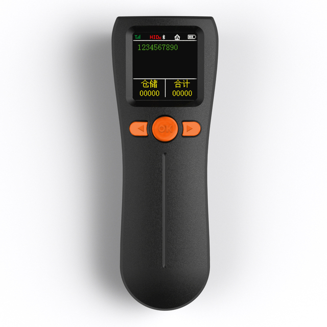 KEFAR Manufacturer High Performance Low Price Portable 2D Blue-tooth Wireless Handheld Wearable Barcode Scanner with LCD Screen