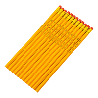 Crayon en bois hexagonal/rond/triangulaire personnalisé, tendance et abordable, de 7 pouces, avec gomme, mines HB/2B/2H, idéal pour l'école