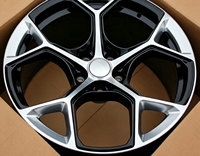 BEST WHEEL Nouvelle jante 17x9 7.5J/8.5J 112mm PCD ET30 en aluminium poli moulé, multi-rayons, pour retrofit/amélioration, garantie 5 ans, lot de 4
