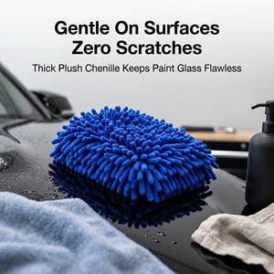 Guante de Lavado de Autos y Guantes de Limpieza de Felpa de Coral Chenille Suave, Absorbente, Impermeable y de Doble Cara ST-P022 - Product Image 2