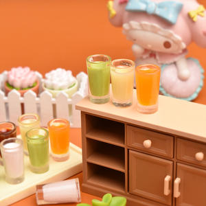 Mini Jarra para Jugo y Taza para Leche, Adorno de Resina para Manualidades, Decoración de Cocina en Miniatura - Product Image 5