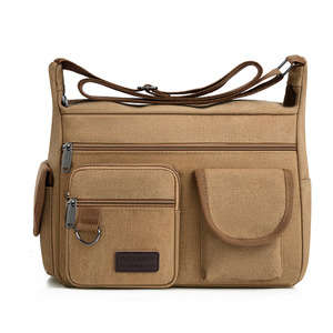 Bolso Bandolera Retro de Lona para Hombre, de Gran Capacidad, para Viajes y Ocio, Venta al Por Mayor - Product Image 4