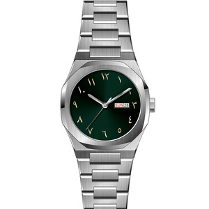 Montres pour hommes de style luxueux, haut de gamme, avec logo de marque personnalisé, cadran arabe, argent, Orologio Uomo, avec boîtier en acier inoxydable 316L, U2865-04 - Product Image 6