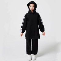 2PCS Dubai Turkiye Ensemble haut et pantalon pour filles Musulman Kids Hooded Casual Sport Clothing Children Tracksuit Daily School Sportswear