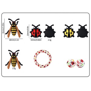 ลูกปัดโฟกัสซิลิโคนรูปสัตว์3D รูปเต่าทองตัวต่อสำหรับทำกำไลข้อมือปากกาลูกปัดแบบ DIY - Product Image 3