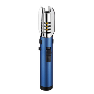 Starlight Sword Handheld Windproof Metal Lighter High Flame Butane Portable Torch for BBQ Baking Outdoor Use Silver Blue Red - Product Image 5
