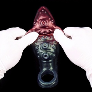 NNSX Funda de silicona hueca para pene, extensor de dildo, anillo para el pene, juguetes sexuales reutilizables para hombres - Product Image 6