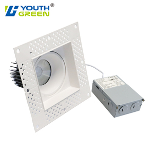 Foco <span class=keywords><strong>LED</strong></span> Empotrable Redondo/Cuadrado Sin Marco Antideslumbrante de 15W/18W, Regulable por Triac, AC110V, 4 Pulgadas, para Techo Residencial - Product Image 6