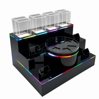 Вращающаяся витрина для демонстрации коллекционных и спортивных карт с индивидуальной LED-подсветкой для розничной торговли