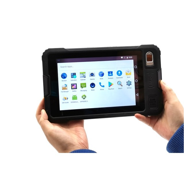 8 Inch IP67 Rugged Industrial Android 12.0 MTK Tablet PC with Barcode Scanner Fingerprint Reader RFID/NFC 4G WIFI GPS