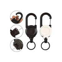 Porte-badge rétractable en plastique robuste Yyx avec cordon, tactique, personnalisé avec porte-clés
