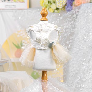 Pet Fluffy Gauze Dress Cute Summer High Formal Wedding Dress Polyester <b>Material</b> Chinese New Year Customization Available - Product Image 6