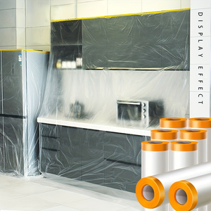 Film <span class=keywords><strong>de</strong></span> masquage pré-<span class=keywords><strong>adhésif</strong></span>, film plastique <span class=keywords><strong>adhésif</strong></span> <span class=keywords><strong>pour</strong></span> la peinture, film <span class=keywords><strong>de</strong></span> protection <span class=keywords><strong>pour</strong></span> la peinture automobile et les meubles - Product Image 3